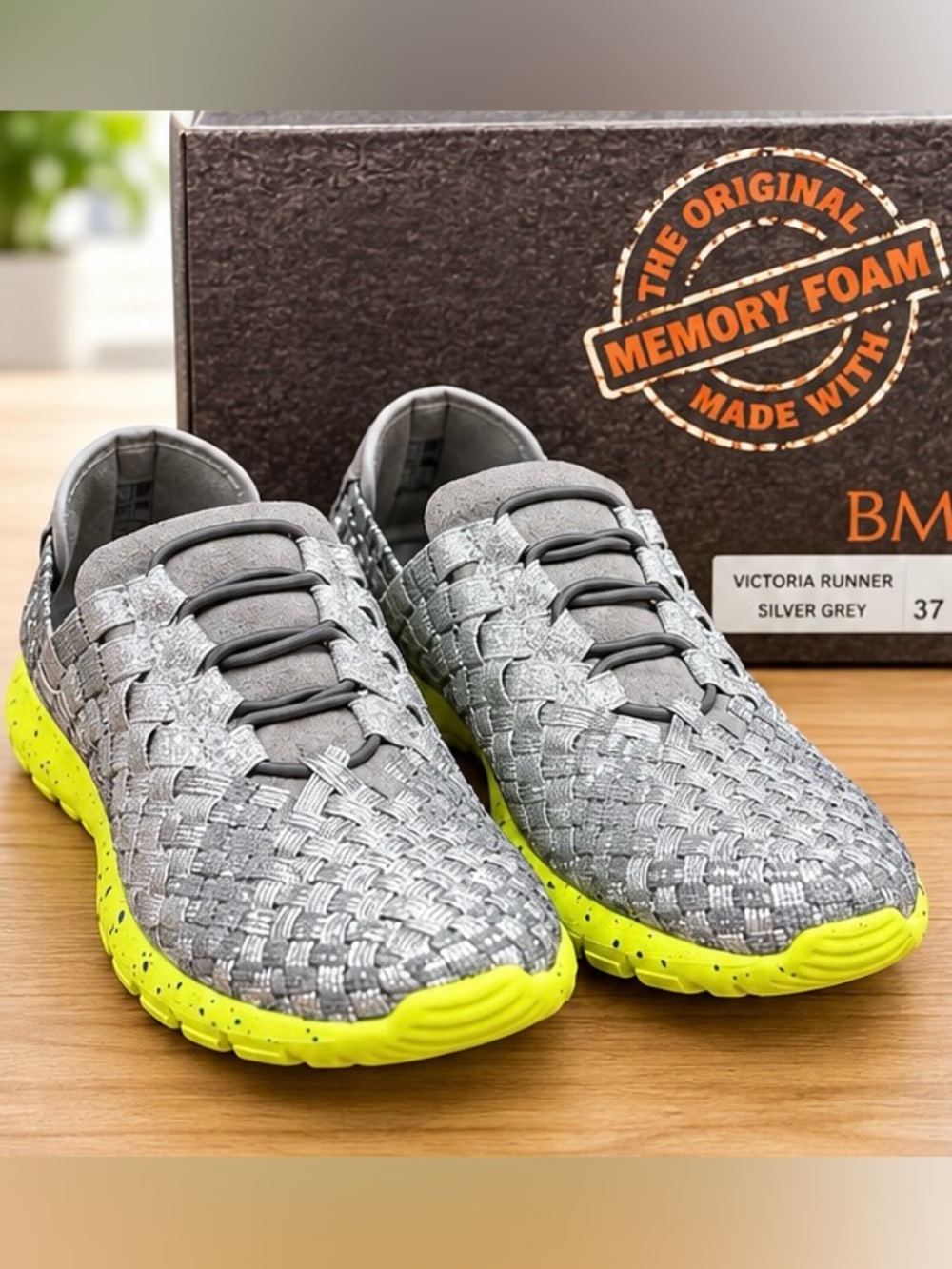 Bernie Mev Victoria Runner Silver Grey Memory Foam